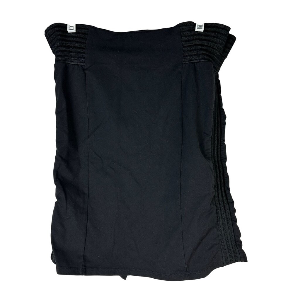 Rune NYC Black Ribbed Bodycon Skirt Large Made In USA